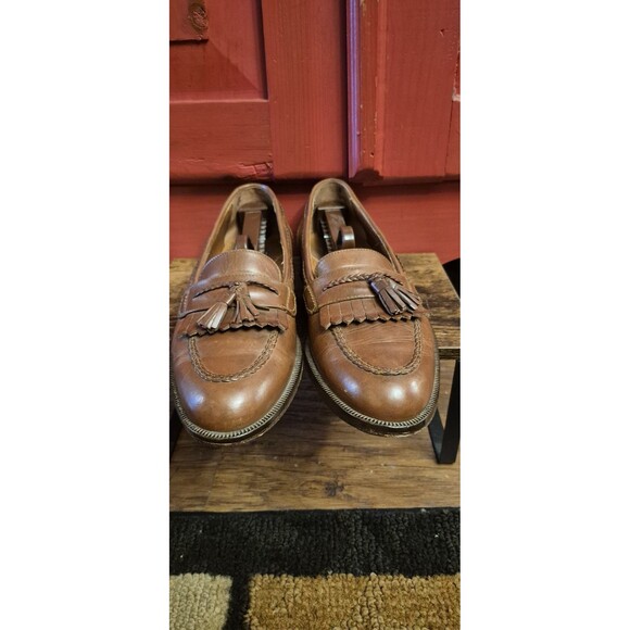 Bostonian Florentine 8.5 M Mens Brown Leather Tassel Loafers Shoes Made In Italy main image 4